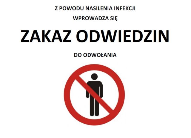 Zakaz odwiedzin w szpitalu do odwołania